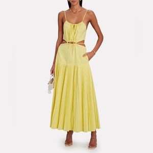 JONATHAN SIMKHAI
Rem Pleated Cut-Out Maxi Dress